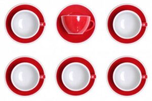 Produktbild von Loveramics Cappuccino cup with a saucer Loveramics “Egg Red”, 200 ml, 6 pcs.