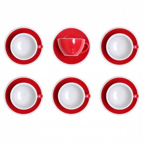 Produktbild von Loveramics Cappuccino cup with a saucer Loveramics “Egg Red”, 200 ml, 6 pcs.
