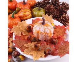 Produktbild von Artificial Pumpkin Autumn Fall Wreath Decorations Mini For Home Party Halloween – 50 PCS