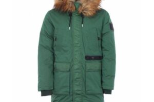 Produktbild von Diesel Mens W-Bullisk Padded Faux Fur Hooded Parka Jacket – Green