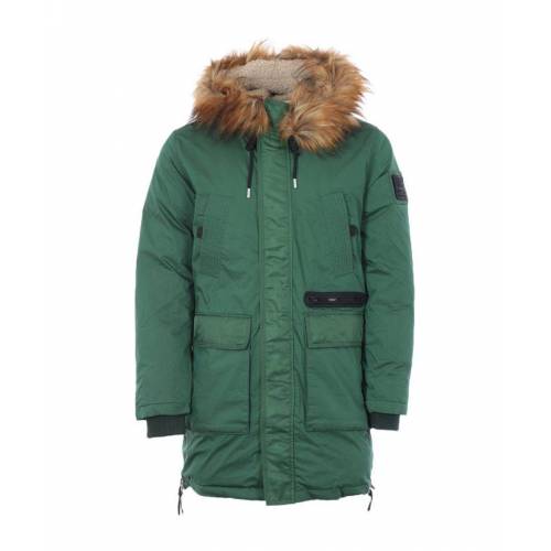 Bild von Diesel Mens W-Bullisk Padded Faux Fur Hooded Parka Jacket – Green