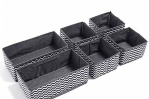 Bild von east2cart.uk Non-Woven Foldable Storage Boxes – L / Black 6pcs-A