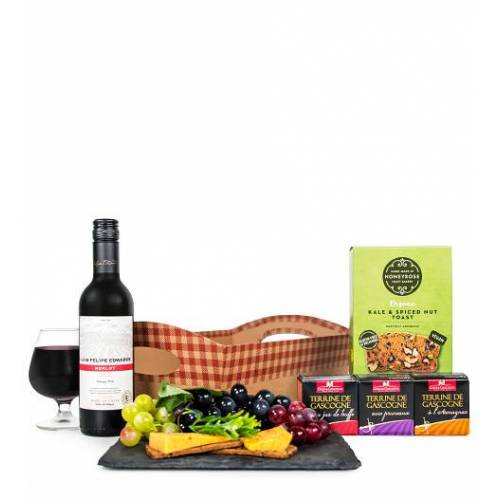 Bild von Prestige Hampers Wine and Pâté – Wine and Pâté Hampers – Wine and Pâté Gifts – Wine Hampers – Wine Gifts – Wine Hamper Delivery