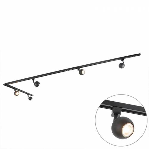 Produktbild von QAZQA Rail Track Spotlight Gissi 5 Black