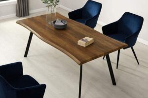 Produktbild von Meriden Furniture – Cherry Tree Furniture Kenora Wood Effect 180 cm Dining Table with Curved Edges