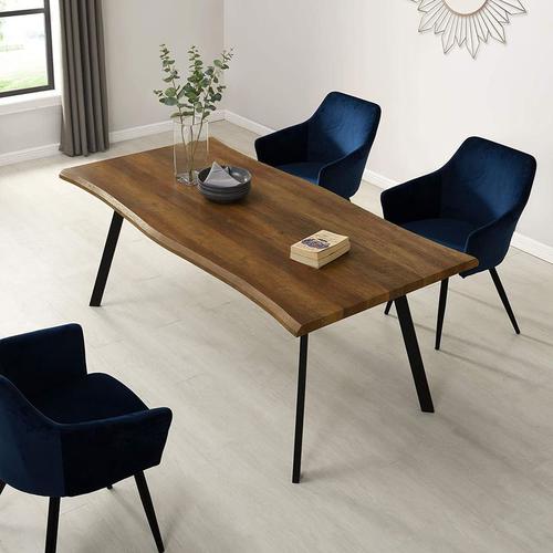 Bild von Meriden Furniture – Cherry Tree Furniture Kenora Wood Effect 180 cm Dining Table with Curved Edges