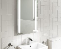 Bild von Rectangular LED Bathroom Mirror with Demister 500 x 700mm – Capella