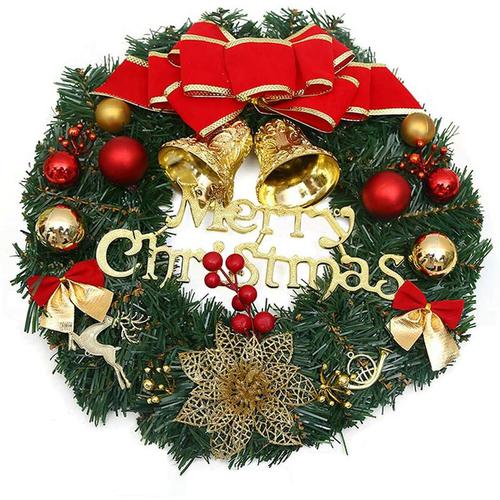 Bild von Christmas Door Wreath Christmas Garland Xmas Wreath Decorations Artificial Christmas Wreath Merry