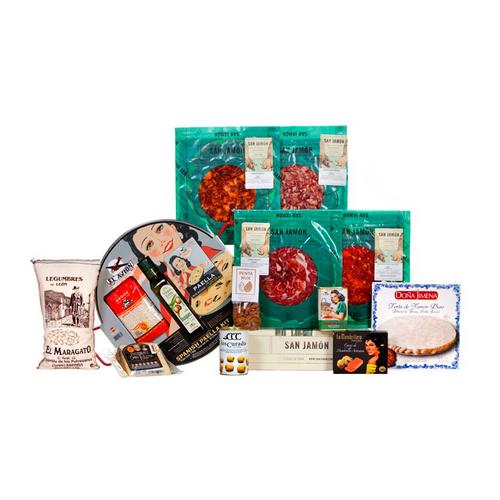 Bild von Gourmet Hamper with Iberico Meats Paella Manchego and More