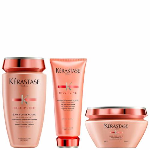 Bild von Kérastase – Discipline Trio Set: Bain Fluidealiste Shampoo 250ml, Fondant Fluidealiste Conditioner 200ml & Maskeratine Masque 200ml for Women