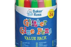 Bild von Baker Ross Brights Glitter Glue Pens (Pack of 24)