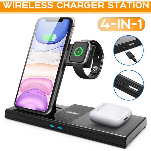 Bild von 4 in 1 Wireless Charging Dock Charger Station For iPhone/Samsung/Watch Serie