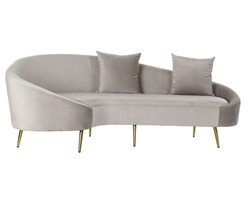 Produktbild von Sofa DKD Home Decor Polyester Metal Golden Light Grey (210 x 120 x 84 cm)