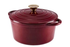 Produktbild von Barbary & Oak Foundry Cast Iron 24cm Round Casserole Dish – Red