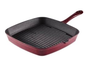 Produktbild von Barbary & Oak Foundry Cast Iron 23cm Square Grill Pan – Red