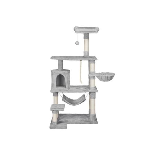 Bild von Yaheetech – Extra Large Cat Tree Condo with Sisal-Covered Scratching Post Plush Perch Hammock,158cm