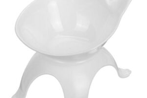 Produktbild von Non-slip Pet Bowls with Raised Stand Cat Dog Food Water Single Bowl Feeder White
