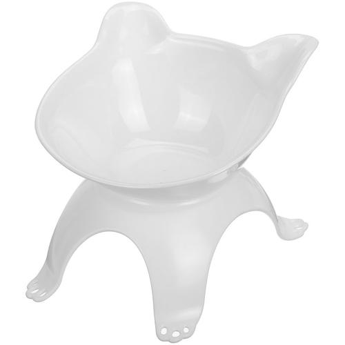 Bild von Non-slip Pet Bowls with Raised Stand Cat Dog Food Water Single Bowl Feeder White