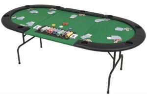 Produktbild von Vidaxl – 9-Player Folding Poker Table 3 Fold Oval Green – Green