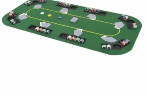 Produktbild von Vidaxl – 8-Player Folding Poker Tabletop 4 Fold Rectangular Green – Green