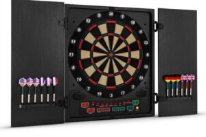 Produktbild von Klarfit – Dartmaster 180 Electronic Dartboard with Soft Tip Darts and Doors Black