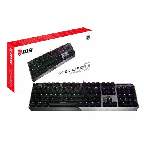 Produktbild von MSI Vigor GK50 LOW PROFILE Mechanical Gaming Keyboard UK Layout-