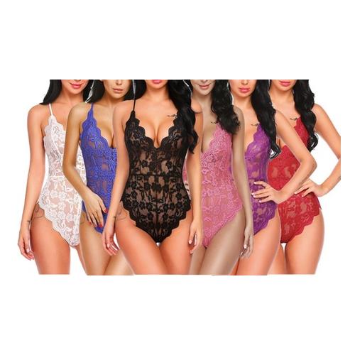Bild von Lace Bodysuit: Red/M