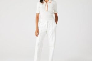Produktbild von Lightweight Cotton Fleece Tracksuit Pants – White – Lacoste Sweats