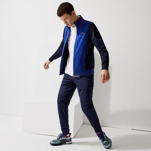 Bild von Sport Resistant Bicolor Piqué Zip Sweatshirt – Blue – Lacoste Sweats