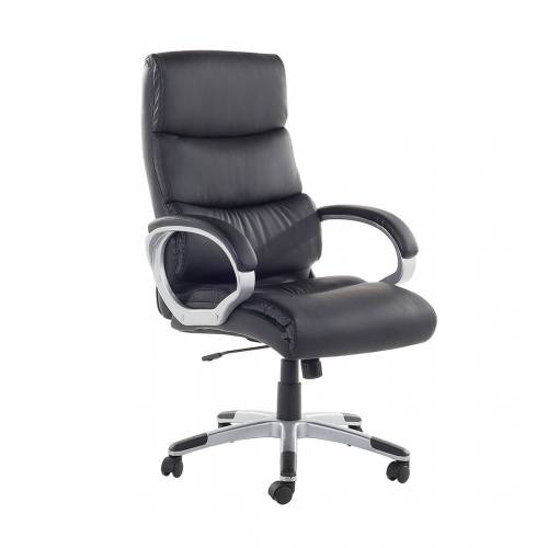 Produktbild von Beliani Office Executive Chair Black Faux Leather Swivel Gas Lift Adjustable Height with Castors Ergonomic Modern