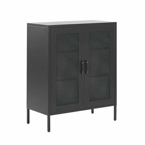 Produktbild von Beliani Office Cabinet White Metal 2 Doors Locks Keys