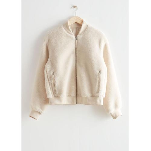 Bild von Pile Bomber Jacket – White – & Other Stories Jackets