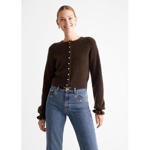 Produktbild von Frill Cuff Knit Cardigan – Brown – & Other Stories Knitwear