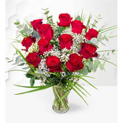 Produktbild von 12 Red Roses – Valentine’s Flowers – Valentine’s Day Flowers – Red Roses – Valentine’s Roses – Red Roses Bouquet – Valentine’s Day Roses
