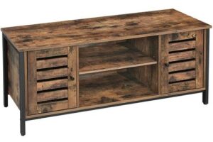 Produktbild von VASAGLE TV Stand, TV Console Unit with Shelves, Cabinet with Storage, Louvered Doors, for Living