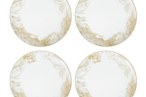 Produktbild von Luxe – Gunnison Porcelain Dinner Plate – Set of 4 – Gold