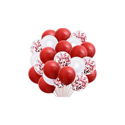Produktbild von Valentines Day Red Confetti and Metallic Balloons: Two
