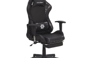 Produktbild von Beliani Gaming Chair Black Camo Faux Leather Swivel Adjustable Armrests and Height Footrest Modern