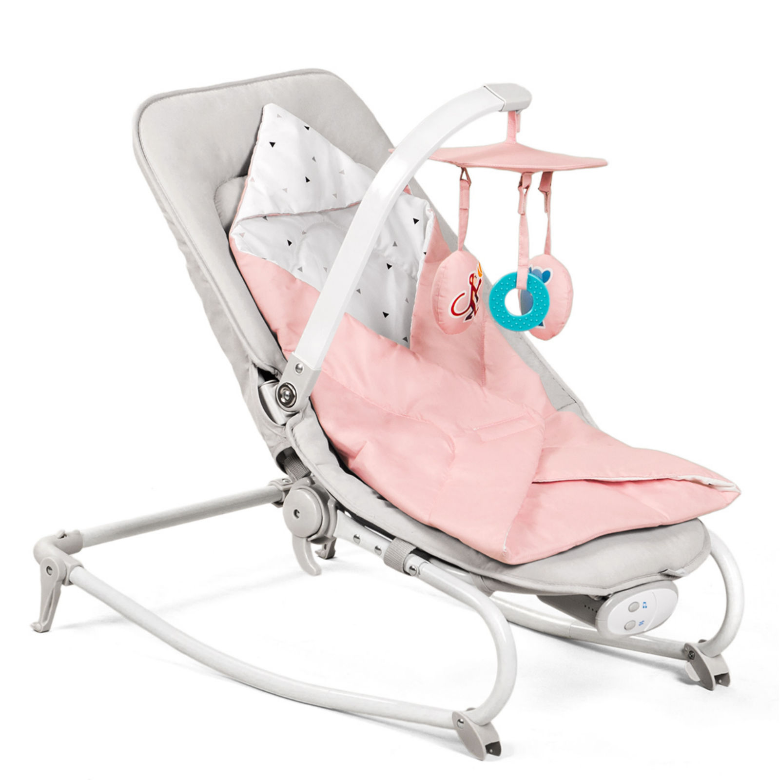 Produktbild von Kinderkraft Felio 3in1 Reclining Baby Bouncer Rocker Chair – Pink