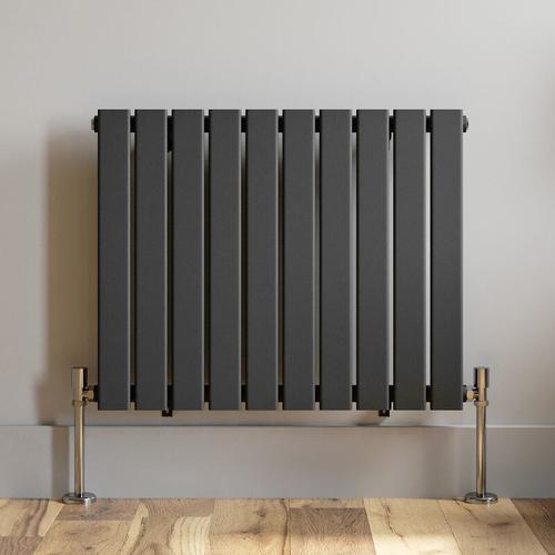 Bild von 600x756mm Anthracite Designer Radiator Horizontal Flat Panel Single Panel Rad