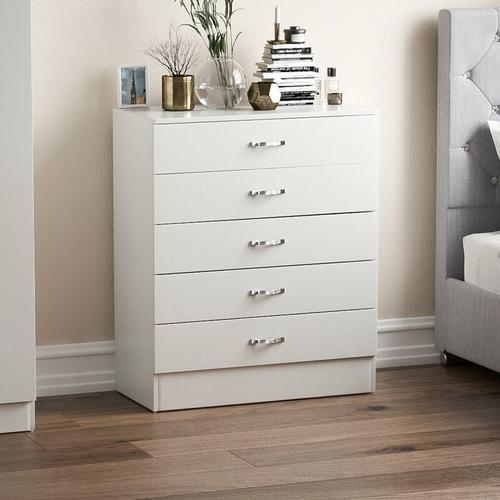 Bild von Riano 5 Drawer Chest of Drawers Bedroom Storage Furniture, White