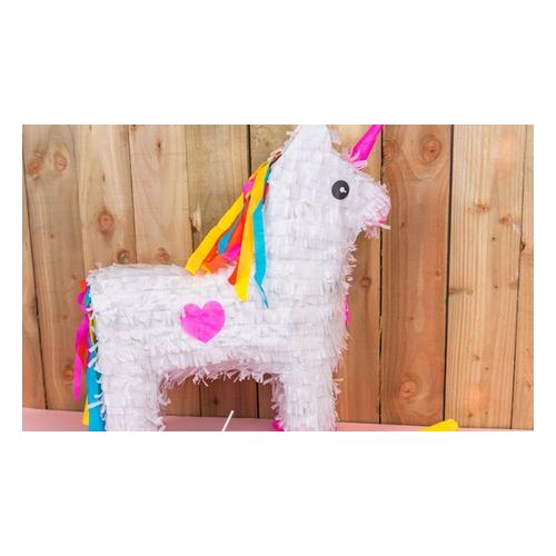 Produktbild von Pinata Set with Stick and Blindfold: Unicorn
