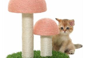Produktbild von Double Mushroom Pet Cat Kitten Scratching Post Claw Scratcher Sisal Rope Covered