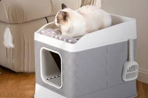 Bild von Bingo Paw – Large Cat Litter Box Pet Toilet Enclosed Odor-proof Drawer Tray With Clean Scoop