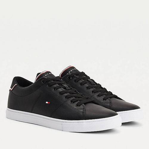 Produktbild von Tommy Hilfiger Essential Line – Black Leather Sneakers