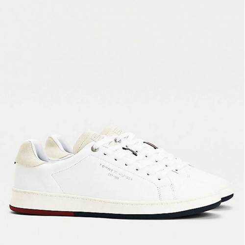 Produktbild von Tommy Hilfiger Retro Tennis Line – White Leather Sneakers
