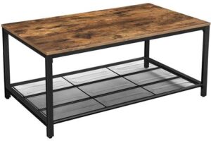 Produktbild von Songmics – Coffee Table, Living Room Table with Dense Mesh Shelf, Large Storage Space, Tea Table,