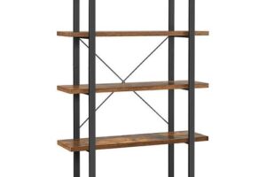 Produktbild von VASAGLE Bookshelf, 5-Layer Industrial Stable Bookcase, Storage Rack, Standing Shelf, Easy Assembly,