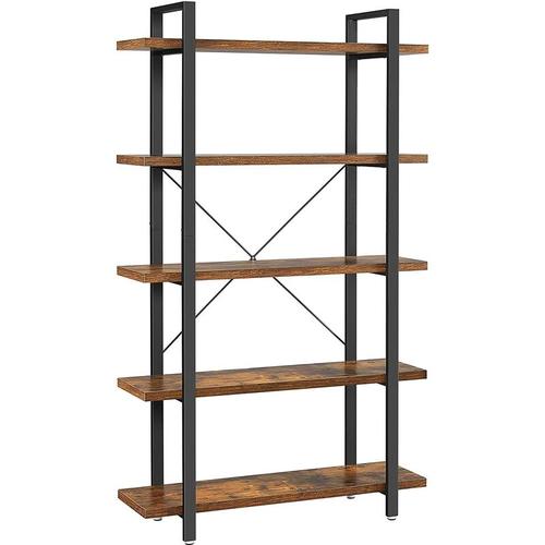 Bild von VASAGLE Bookshelf, 5-Layer Industrial Stable Bookcase, Storage Rack, Standing Shelf, Easy Assembly,