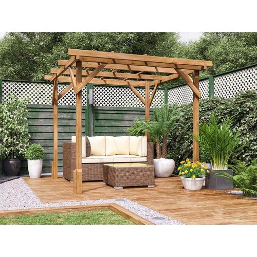 Bild von Dunster House Ltd. – Utopia Wooden Pergola Garden Plants Frame W2m x D2m (6′ 6′ x 6′ 6′)